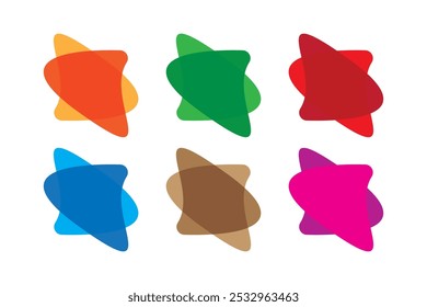 Vector Shape Design Multicolor Patten Line blob