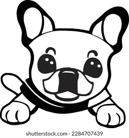 It's vector shape dog line art. This is high quality editable and printable file.