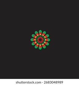 vetor forma flor design e fundo preto