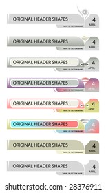 Vector shape for headers, easy to use separate parts, simple to recolour.  This shape perfectly aligned about pixels,  you can use it for creation of precise design. EPS, SVG, JPG, AI. svg