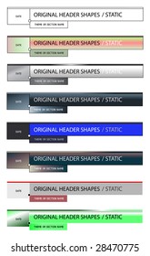 Vector shape for headers, easy to use separate parts, simple to recolour. This shape perfectly aligned about pixels, you can use it for creation of precise design. EPS, SVG, JPG, AI. svg