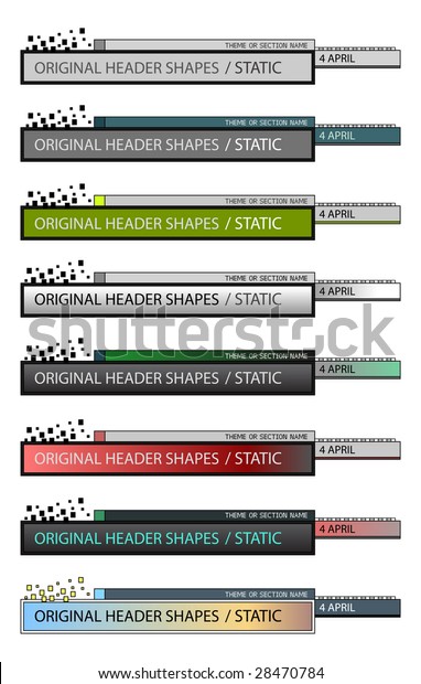 Download Vector Shape Headers Easy Use Separate Stock Vector Royalty Free 28470784