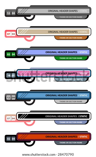 Download Vector Shape Headers Easy Use Separate Stock Vector Royalty Free 28470790