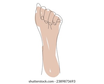 Vector shape of the left hand to celebrate World Left-Handed Day 