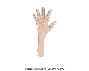 Forma vectorial de la mano izquierda para celebrar el Día Mundial de la Izquierda 