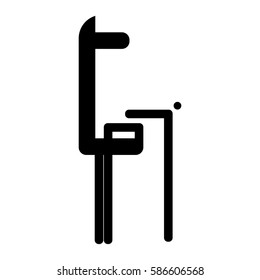 Vector shape logo with llama