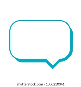 Vector shape for message in cute flat cartoon hand drawn style. Check box for text. Chat message, love message, information dialog. Isolated print, illustration on white background 
