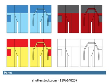 Vector  Shape Pattern Pants Color