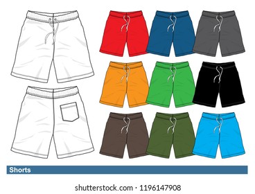 Vector Shape Pattern Shorts Color Stock Vector (Royalty Free ...