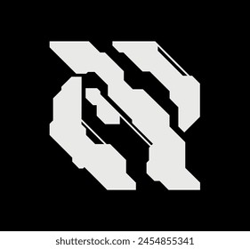 Vector shape. Retro futuristic vector minimalist posters with silhouetted main figures, unusual graphic elements of geometric shapes composition, modern monochrome print.