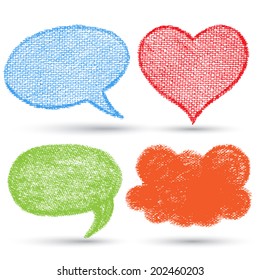 Vector shape set drawing style. Can use for banner and speech.