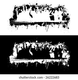 Vector Shaped audience silhouette