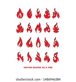 vector shaped as a fire