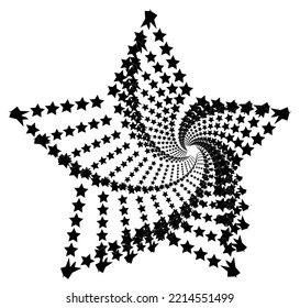 vector shaped star made with star icon