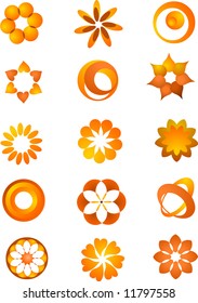 vector shapes and elements, on the withe background