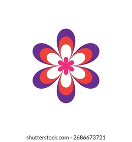 vector shapes flower design and white background