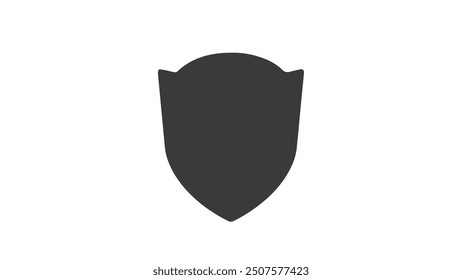 Formas de Vector en forma de diferentes escudos, escudo de armas, insignias, relleno negro plano, ciberseguridad