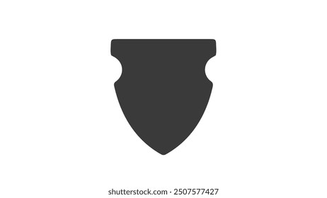 Formas de Vector en forma de diferentes escudos, escudo de armas, insignias, relleno negro plano, ciberseguridad