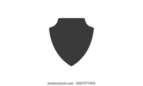 Formas de Vector en forma de diferentes escudos, escudo de armas, insignias, relleno negro plano, ciberseguridad