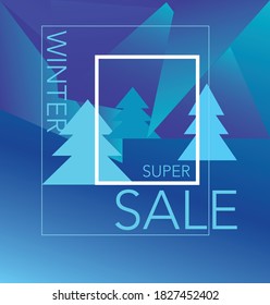 Vector shapes for marketing. Winter Sale.