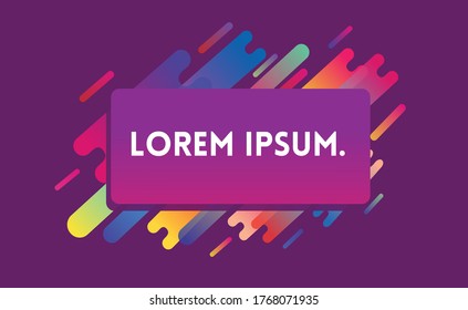 Vector shapes neon colorful design by elegant and modern flat material background