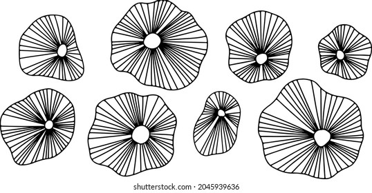  Vector shapes. Round abstract circles for background.