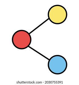 Vector Share Filled Outline Icon Design
