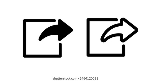 Vector Share Icons on White Background