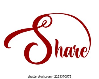 logo de vector SHARE para etiquetas de tarjetas de bandera y más
