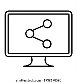 Vector Share Outline Icon Design
