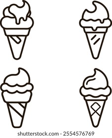 Vector Shared Ice Cream Cone