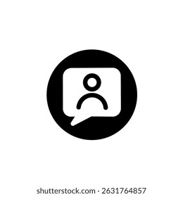 Vector sharing contact, speech bubble with people icon. contact icon in flat style. Perfect for app and web interfaces, infographics, presentations, marketing, etc.