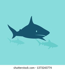 Vector shark comic 