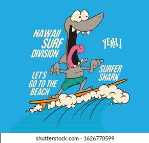 vector shark comic cartoon character