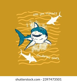 vector of shark, dangerous shark, predator, design graphic illustration