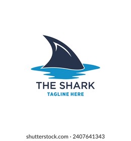 Vector shark fin logo symbol vector illustration