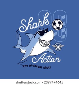 vector of shark, the greatest shot, shark action, favorite game, design graphic illustration