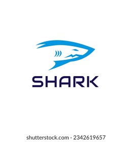 vector shark icon logo illustration