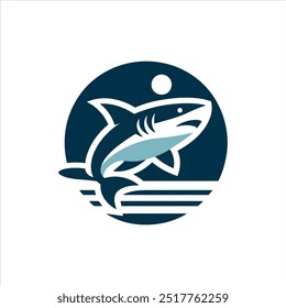 vector shark logo design tamplate