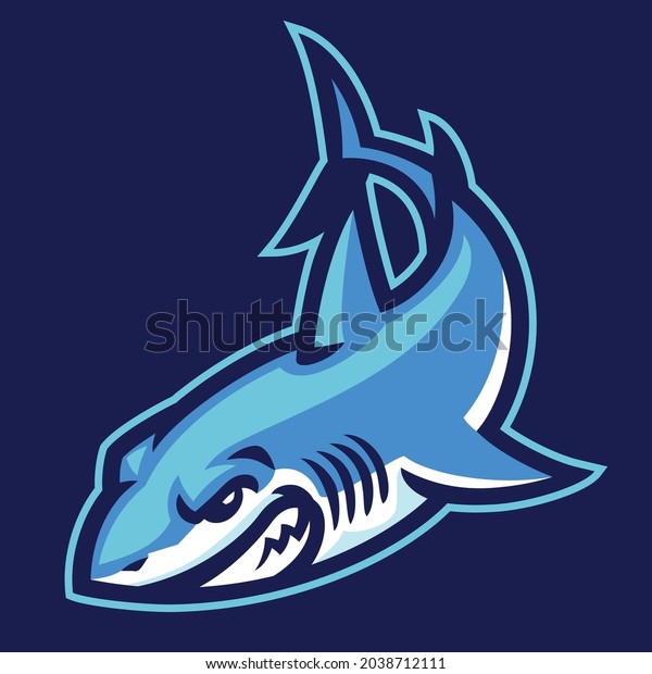 Vector Shark Logo Mascot Sport Stock Vector (Royalty Free) 2038712111 ...