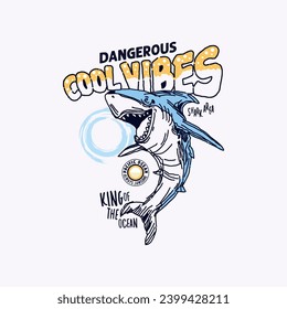 vector of shark, predator, dangerous, cool vibes, shark area