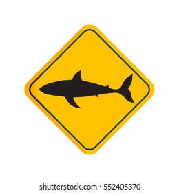 Vector shark silhouette board.