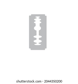 ilustración minimalista de cuchilla nítida vectorial o cuchilla plateada