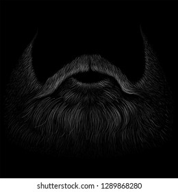 The Vector shaving effect beard for T-shirt design or outwear. 