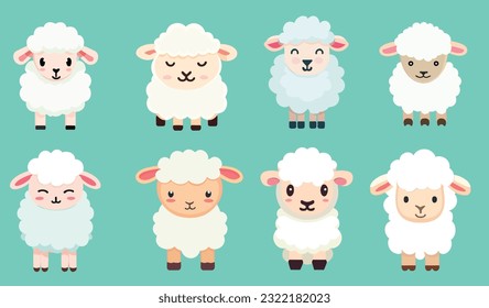 vector sheep character design. Suitable for Ramadan, Eid al fitr and Eid al Adha decoration.