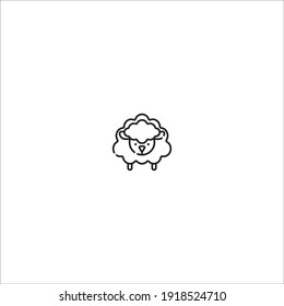 Vector of sheep head design on white background.Easy editable layered vector illustration.