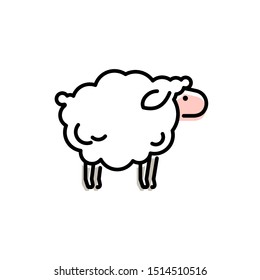 Vector sheep icon logo design.