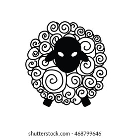 vector sheep logo