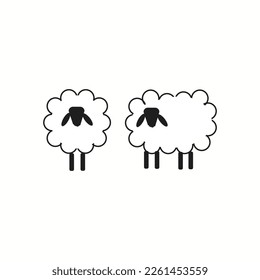 Vector sheep or ram icon Vector illustration