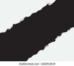 Vector sheet of black torn paper
